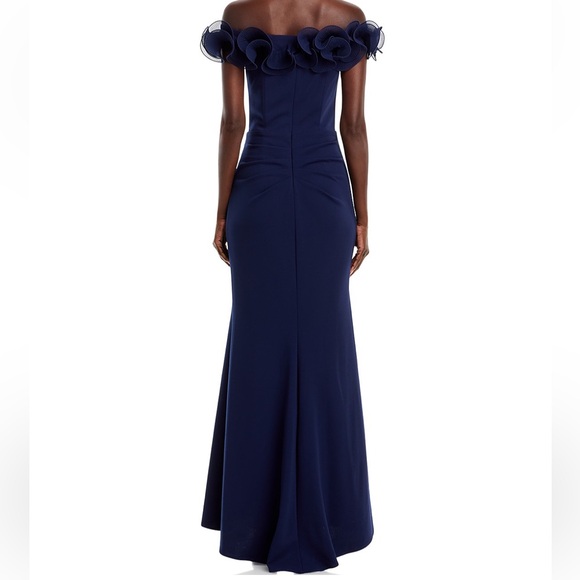 Ruffled Neck Evening Gown - Exclusive - Picture 4 of 6